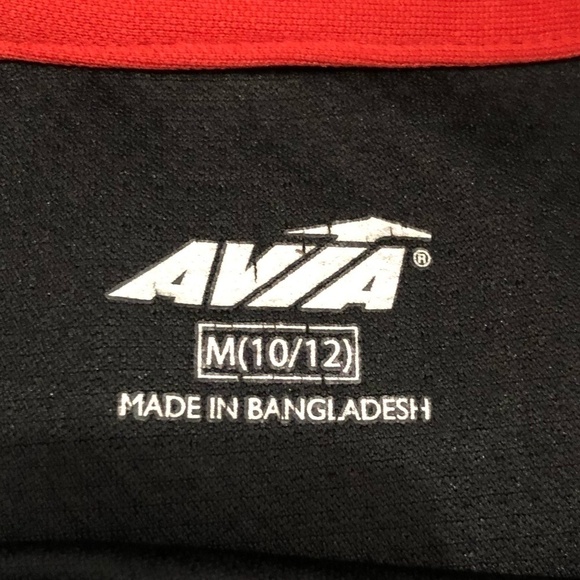 AVIA Sweatshirt Boy's Size Medium 10-12 Black Red Hood Pullover Hoodie - Picture 5 of 9